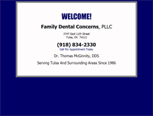 Tablet Screenshot of familydentalconcerns.com